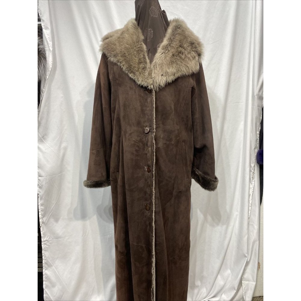 Brown Shearling Coat 58015